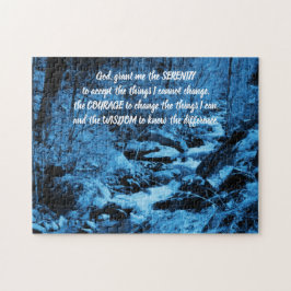 Quebra-cabeça Serenity Prayer Blue Fluindo Inspiração