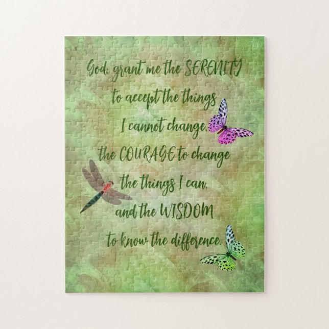 Quebra-cabeça Serenity Prayer Butterfly Inspiron (Vertical)