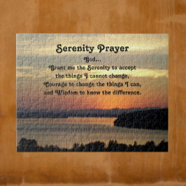 Quebra-cabeça Serenity Prayer Orange Seascape Sunset