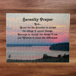Quebra-cabeça Serenity Prayer Pink Seascape Sunset