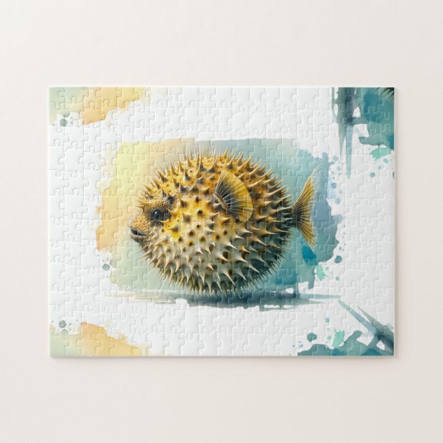 Quebra-cabeça Série Watercolor: Blowfish (Horizontal)