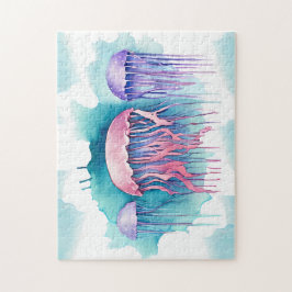 Quebra-cabeça - Série Watercolor: Jellyfish Bloom