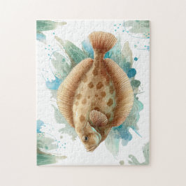 Quebra-cabeça - Série Watercolor: Solha/Flatfish