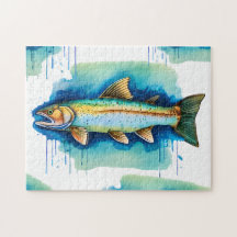 Quebra-cabeça - Série Watercolor: Trout/Salmon