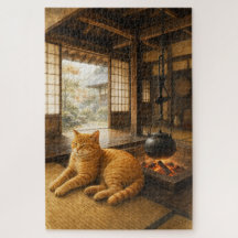 series_3_3|Cozy Irori Hearth Tabby Cat JP Art