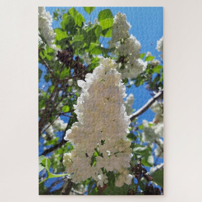 Quebra-cabeça Seringa, Árvore Lilar Branca de Flor (Vertical)