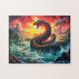 Quebra-cabeça Serpente de Midgard no mar do norte Mitologia viki