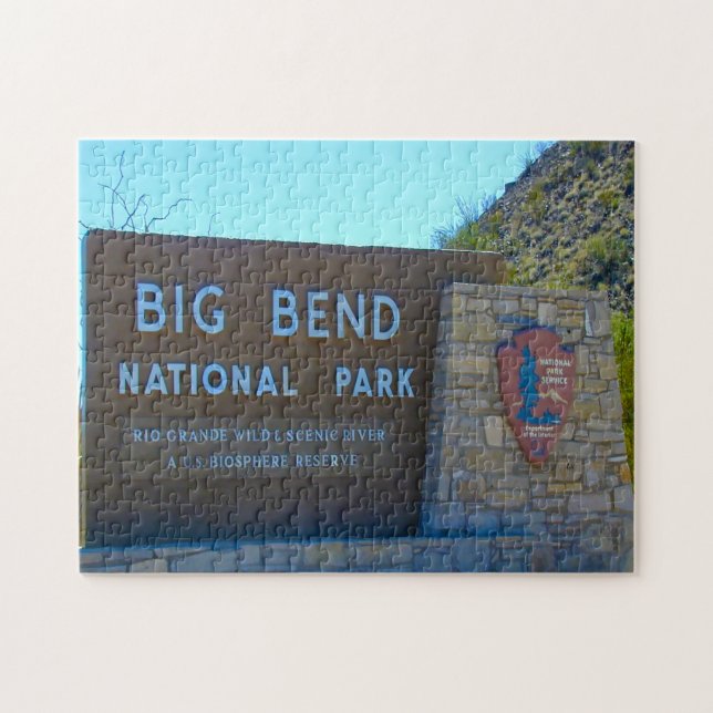 Quebra-cabeça Serra de Jigsaw Parque Nacional Big Bend Texas. (Horizontal)