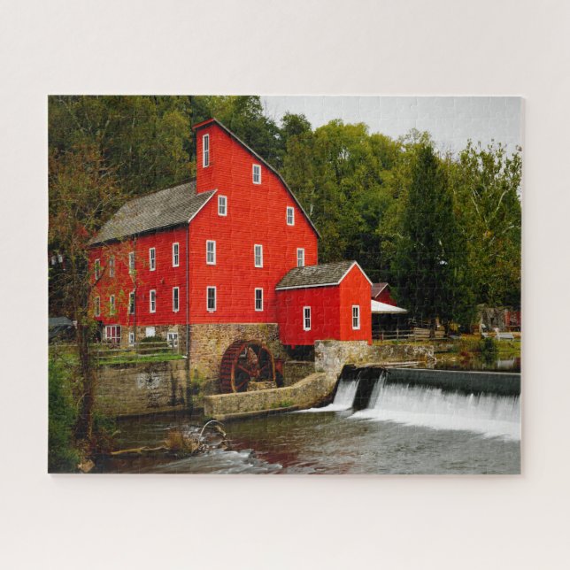 Quebra-cabeça Serra de vaivém Clinton New Jersey Red Mill. (Horizontal)
