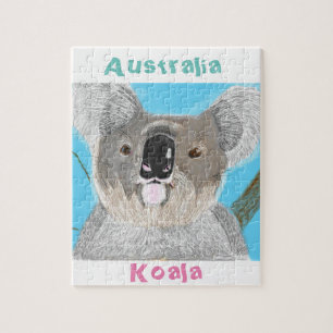 Quebra-cabeça Serra de vaivém do Koala - mão tirada