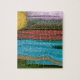 Quebra-cabeça Serra Sunrise Abstrato Art