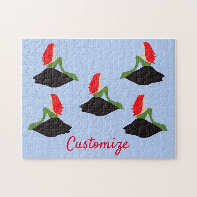 Quebra-cabeça Sessão de Trovão da Sereia de Cabeça Vermelha (Horizontal)