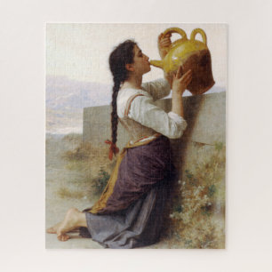 Quebra-cabeça Sesty Girl Bebendo de um Jug (Paisagem Rural)