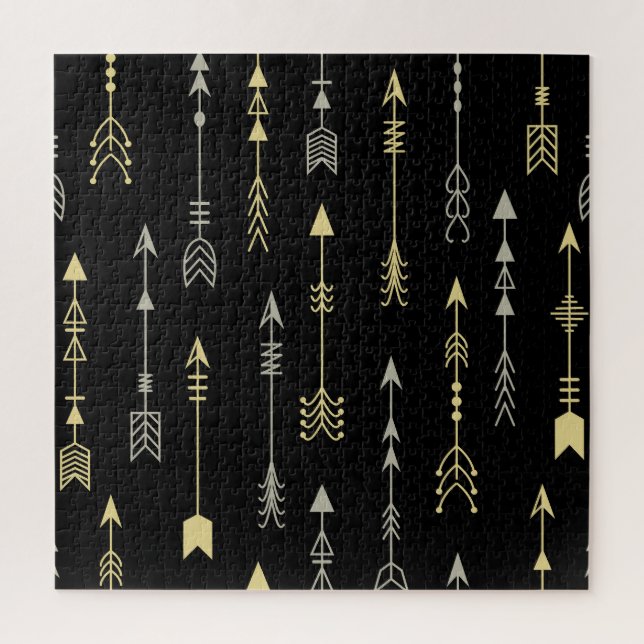Quebra-cabeça Seta Étnica: Design de padrão sem costura (Vertical)