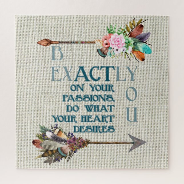 Quebra-cabeça Setas do estilo Boho | Seja Exatamente Você | Insp (Vertical)