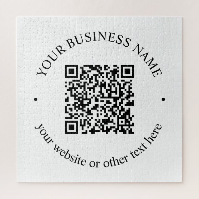 Quebra-cabeça Seu código QR carregado e texto circular editável (Vertical)