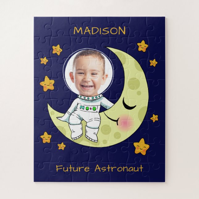 Quebra-cabeça SEU nome personalizado FOTO Astronaut quebra-cabeç (Vertical)