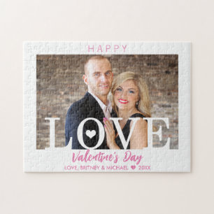Quebra-cabeça Seu Script Rosa Fotográfico   Letras de grande amo