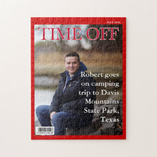 Quebra-cabeça SEU TEXTO, FOTO, cobrir de revistas falsas e diver