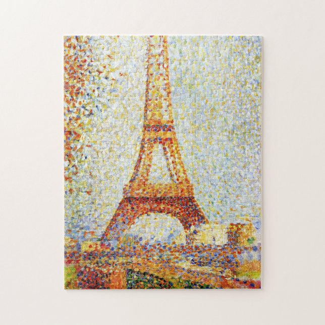 Quebra-cabeça Seurat: A torre Eiffel (Vertical)