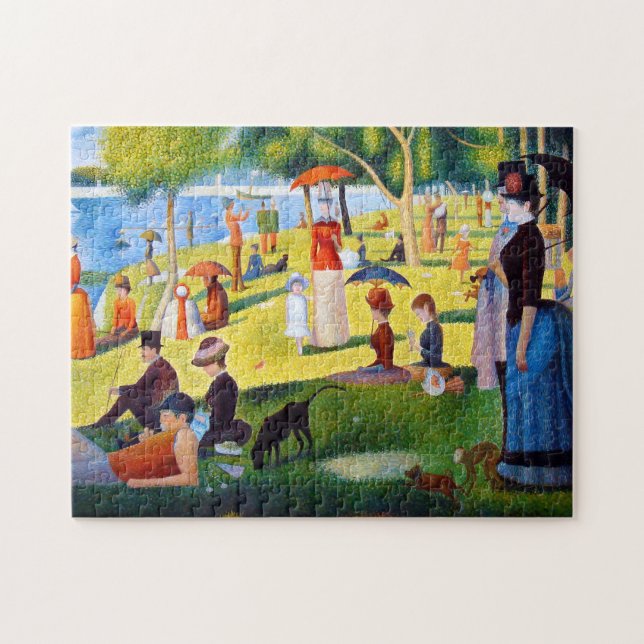 Quebra-cabeça Seurat: Um domingo no La Jatte grandioso (Horizontal)