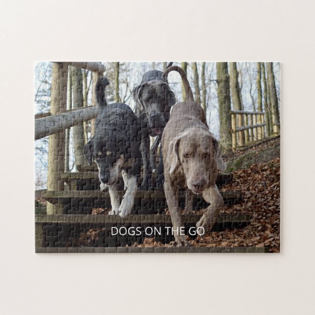 Quebra-cabeça Seus Cães Fotografam Cães Personalizados Em Qualqu (Horizontal)