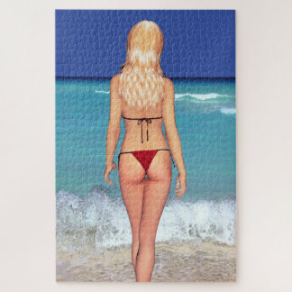 Quebra-cabeça Sexy Blonde Bikini Girl