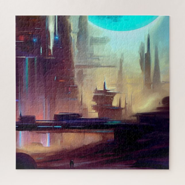 Quebra-cabeça SF City Strange Planet (3) (Vertical)
