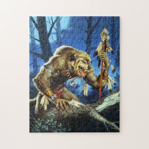 Quebra-cabeça Shaman do homem-lobo do Forrest