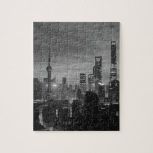Quebra-cabeça Shanghai preto e branco