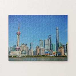Quebra-cabeça Shanghai Skyline do Bund - 11x14 - 252 pcs