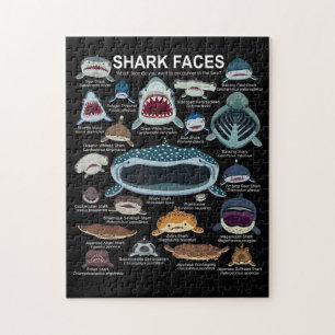 Quebra-cabeça Shark Faces Which Face Do You Want To Encounter