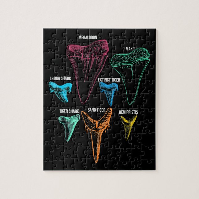 Quebra-cabeça Shark Tooth Hunting - Crazy Shark Gifts (Vertical)