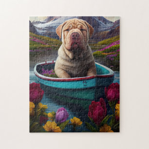 Quebra-cabeça Sharpei em uma Pá: Uma Aventura Cênica