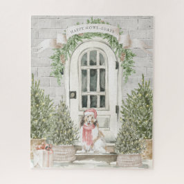 Quebra-cabeça Sheltie Front Porch Natal