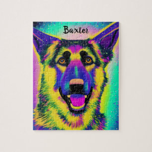 Quebra-cabeça Shepard Confetti Pop Art com Nome Opcional