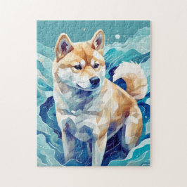 Quebra-cabeça Shiba Inu e Sea l 柴 犬 と 海