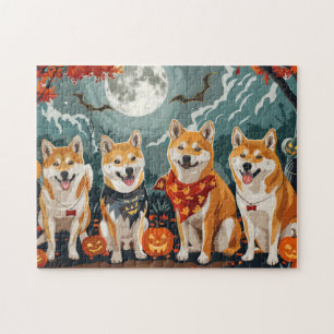 Quebra-cabeça Shiba Inu Halloween Assustador