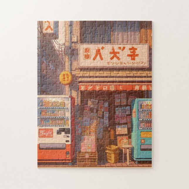 Quebra-cabeça Showa Snack Shop – Retro Japan Puzzle (Vertical)