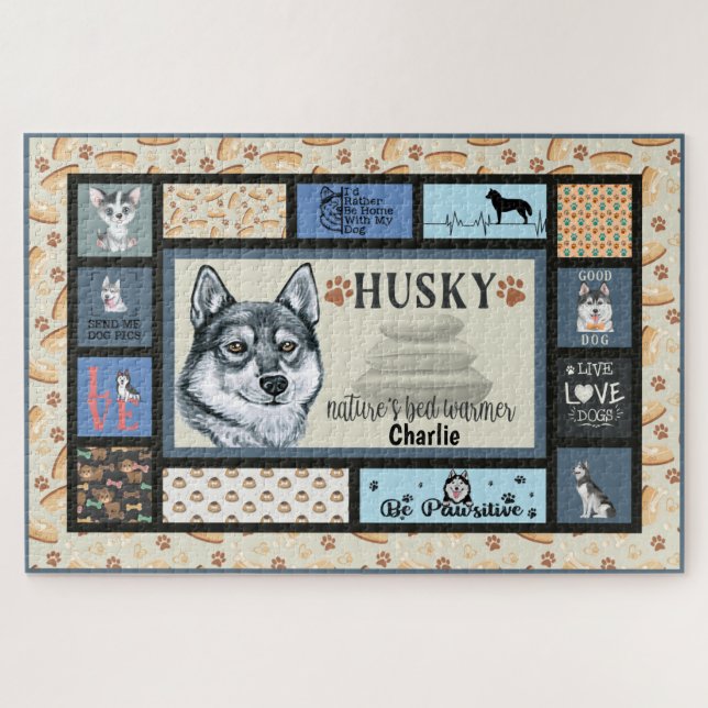 Quebra-cabeça Siberian Husky Owner Lover Funny Keepsasakilt (Horizontal)