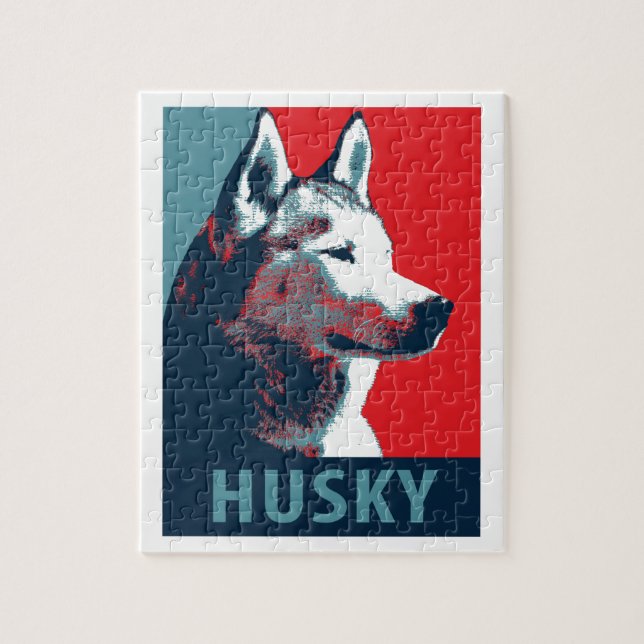 Quebra-cabeça Siberian Husky - Paródia Política Poster (Vertical)