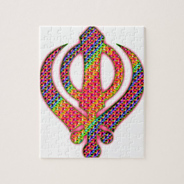 Quebra-cabeça Sikh Khanda hippie (Vertical)