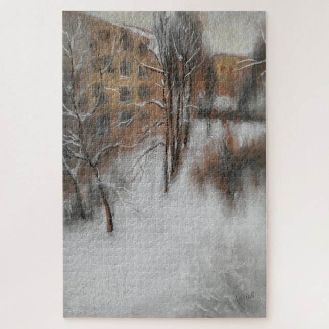 Quebra-cabeça Silêncio de Inverno pela Janela (Vertical)
