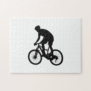 Quebra-cabeça Silhueta de bicicleta de montanha - Escolher cor d