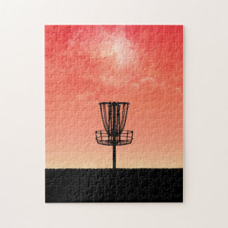 Quebra-cabeça Silhueta de cesta de golfe de disco