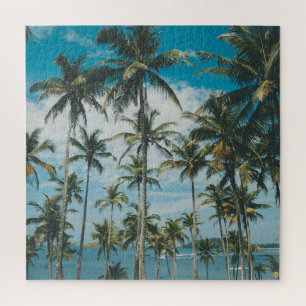 Quebra-cabeça Silhueta de Oceano de Palma Retroativa