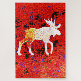 Quebra-cabeça Silhueta Mística Vermelha