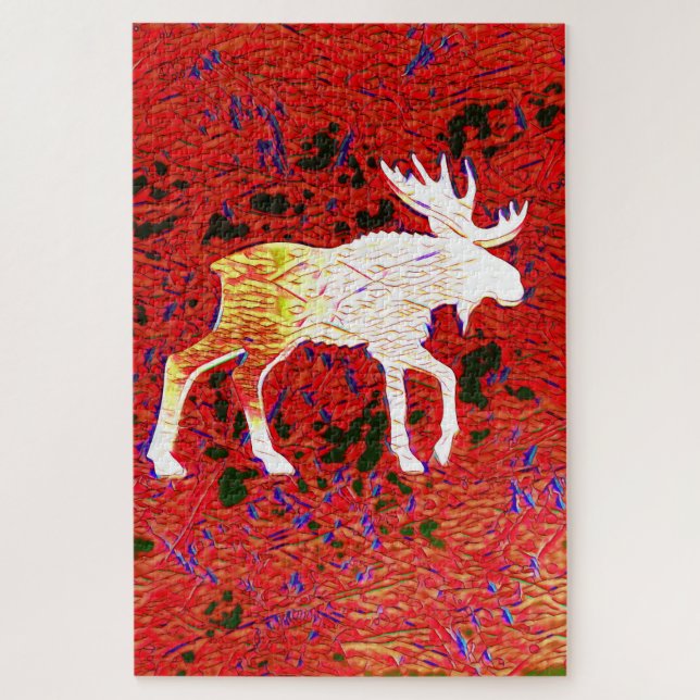 Quebra-cabeça Silhueta Mística Vermelha (Vertical)