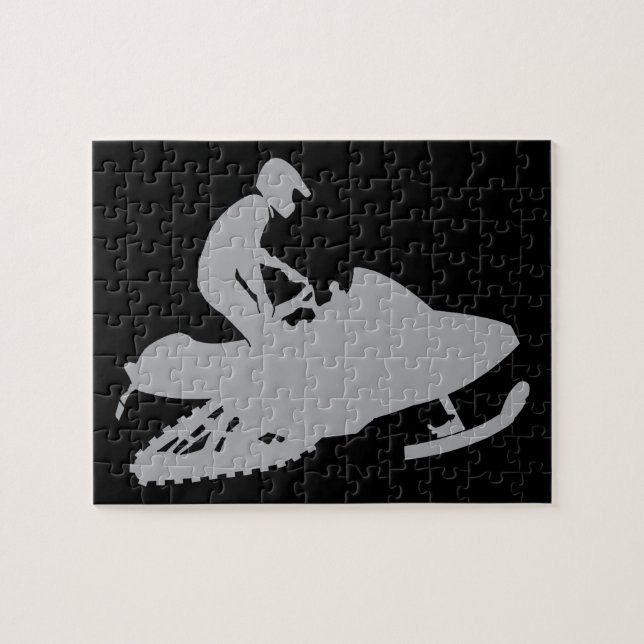 Quebra-cabeça Silver Cinza Snowmobiler (Horizontal)