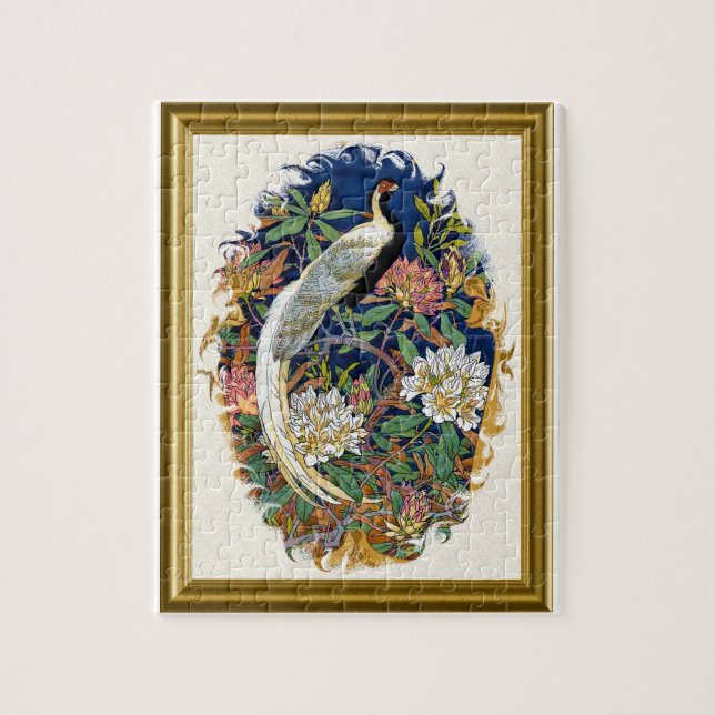 Quebra-cabeça Silver Peacock (Vertical)